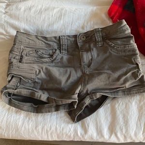 Army green; YMI jean shorts-size 16 teen-no rips or stains-not worn a lot-